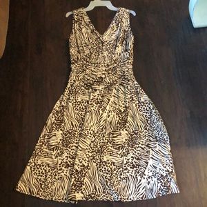 Brown animal print dress